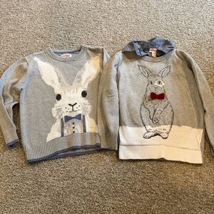 Cat & Jack Easter Bunny Sweater Bundle 5T